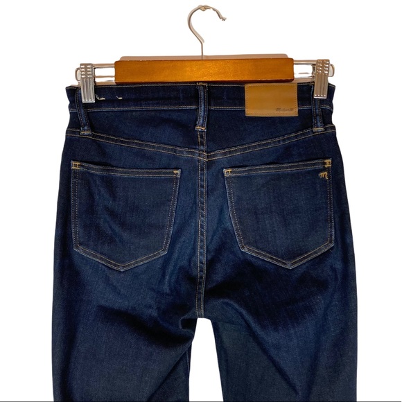 Madewell 9" High Rise Skinny Jeans Larkspur Dark Wash Tencel Denim Edition 25 0 - Picture 5 of 8